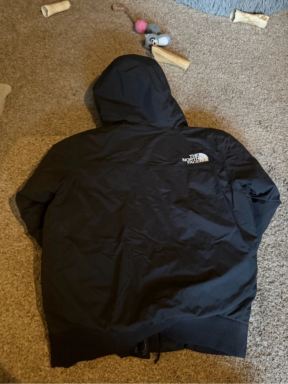 The North Face Black Hooded Bomber Jacket